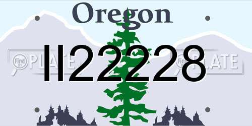 II22228 Oregon License Plate