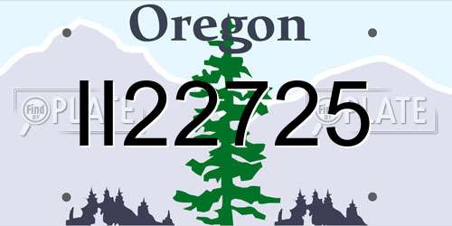 II22725 Oregon License Plate