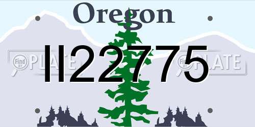 II22775 Oregon License Plate