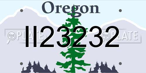 II23232 Oregon License Plate