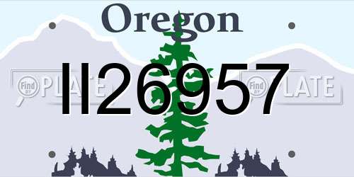 II26957 Oregon License Plate