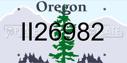 II26982 Oregon License Plate