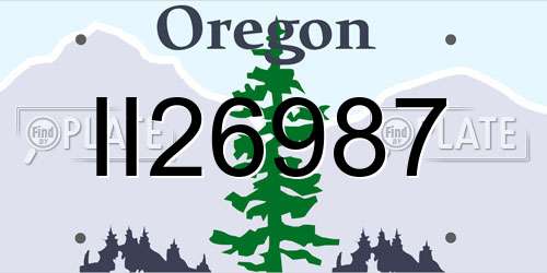 II26987 Oregon License Plate
