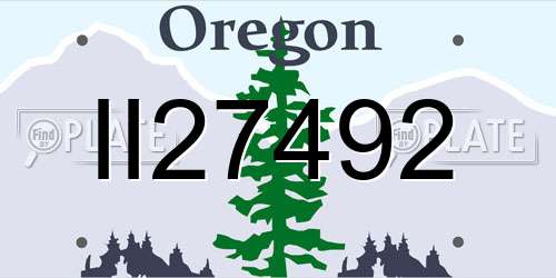 II27492 Oregon License Plate