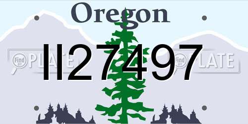 II27497 Oregon License Plate