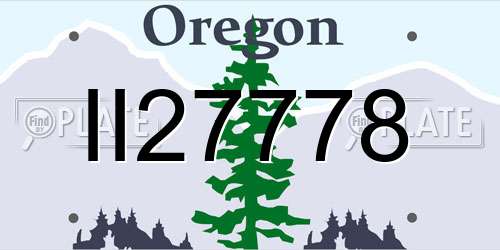 II27778 Oregon License Plate