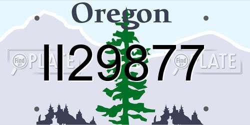 II29877 Oregon License Plate