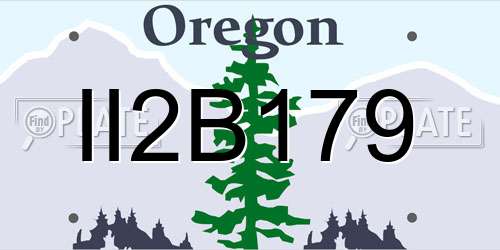 II2B179 Oregon License Plate