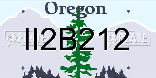 II2B212 Oregon License Plate