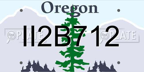 II2B712 Oregon License Plate