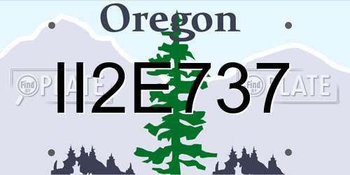 II2E737 Oregon License Plate