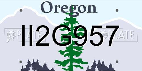 II2G957 Oregon License Plate