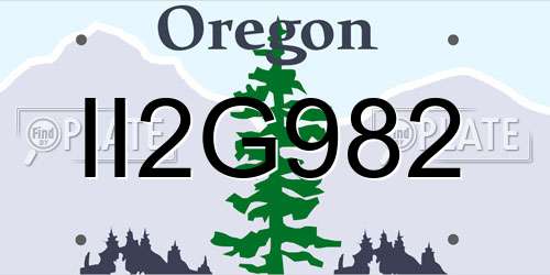 II2G982 Oregon License Plate