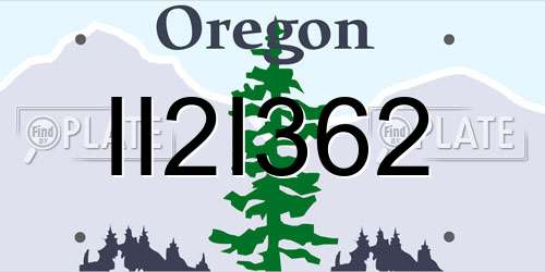 II2I362 Oregon License Plate