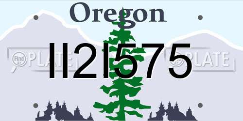II2I575 Oregon License Plate