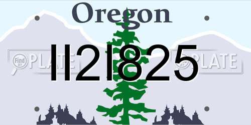 II2I825 Oregon License Plate