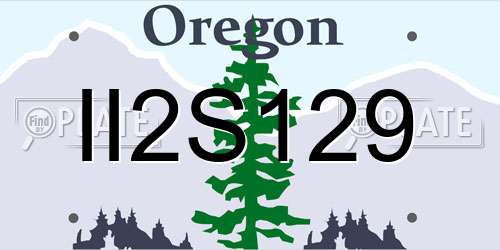 II2S129 Oregon License Plate