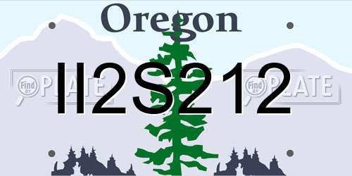 II2S212 Oregon License Plate