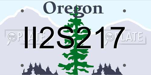 II2S217 Oregon License Plate