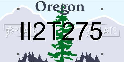 II2T275 Oregon License Plate