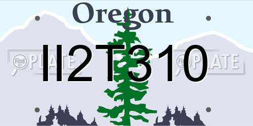 II2T310 Oregon License Plate
