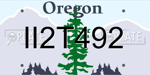 II2T492 Oregon License Plate