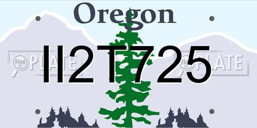 II2T725 Oregon License Plate
