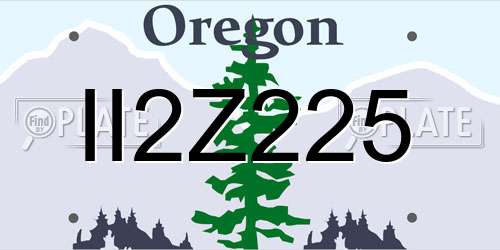 II2Z225 Oregon License Plate