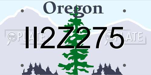 II2Z275 Oregon License Plate