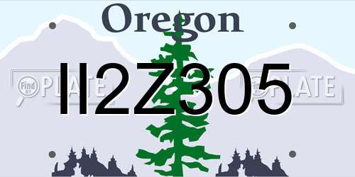 II2Z305 Oregon License Plate