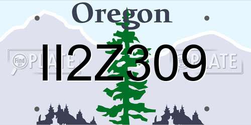II2Z309 Oregon License Plate