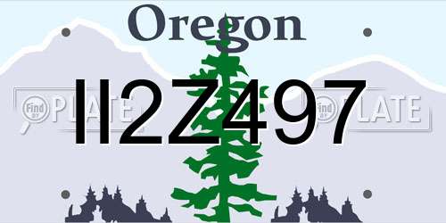 II2Z497 Oregon License Plate