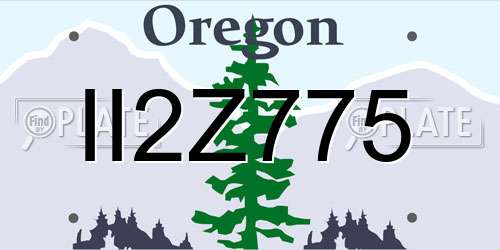 II2Z775 Oregon License Plate