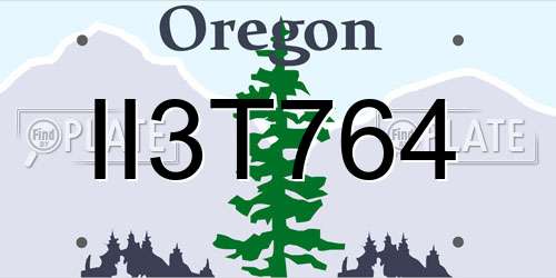 II3T764 Oregon License Plate