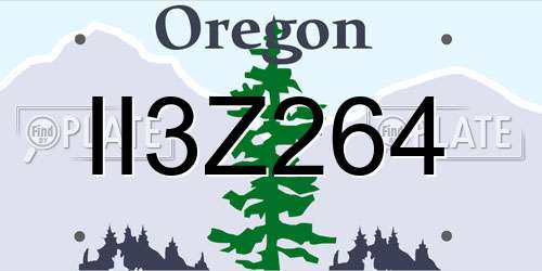 II3Z264 Oregon License Plate