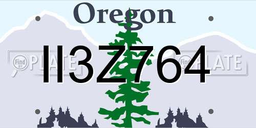 II3Z764 Oregon License Plate