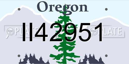 II42951 Oregon License Plate