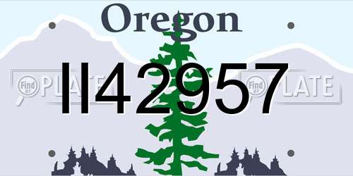 II42957 Oregon License Plate