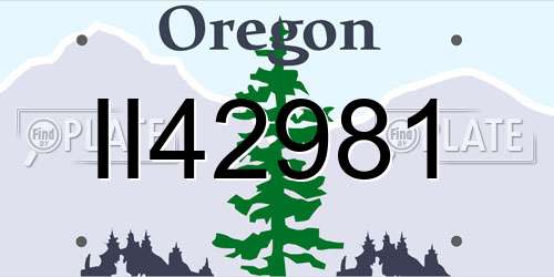 II42981 Oregon License Plate