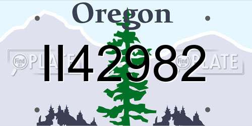 II42982 Oregon License Plate