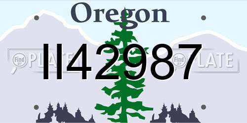 II42987 Oregon License Plate