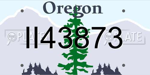 II43873 Oregon License Plate