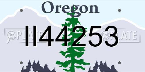 II44253 Oregon License Plate