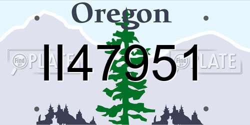 II47951 Oregon License Plate