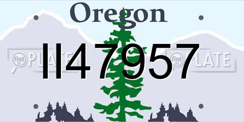 II47957 Oregon License Plate