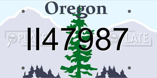 II47987 Oregon License Plate