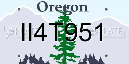 II4T951 Oregon License Plate