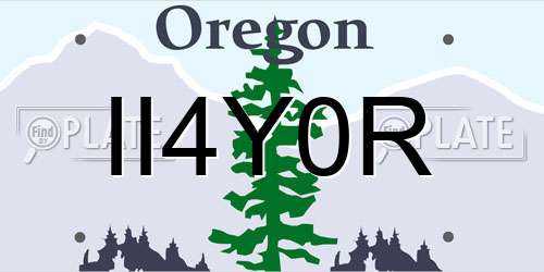 II4Y0R Oregon License Plate
