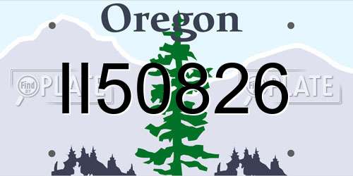II50826 Oregon License Plate