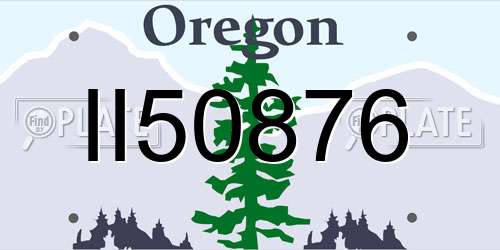 II50876 Oregon License Plate